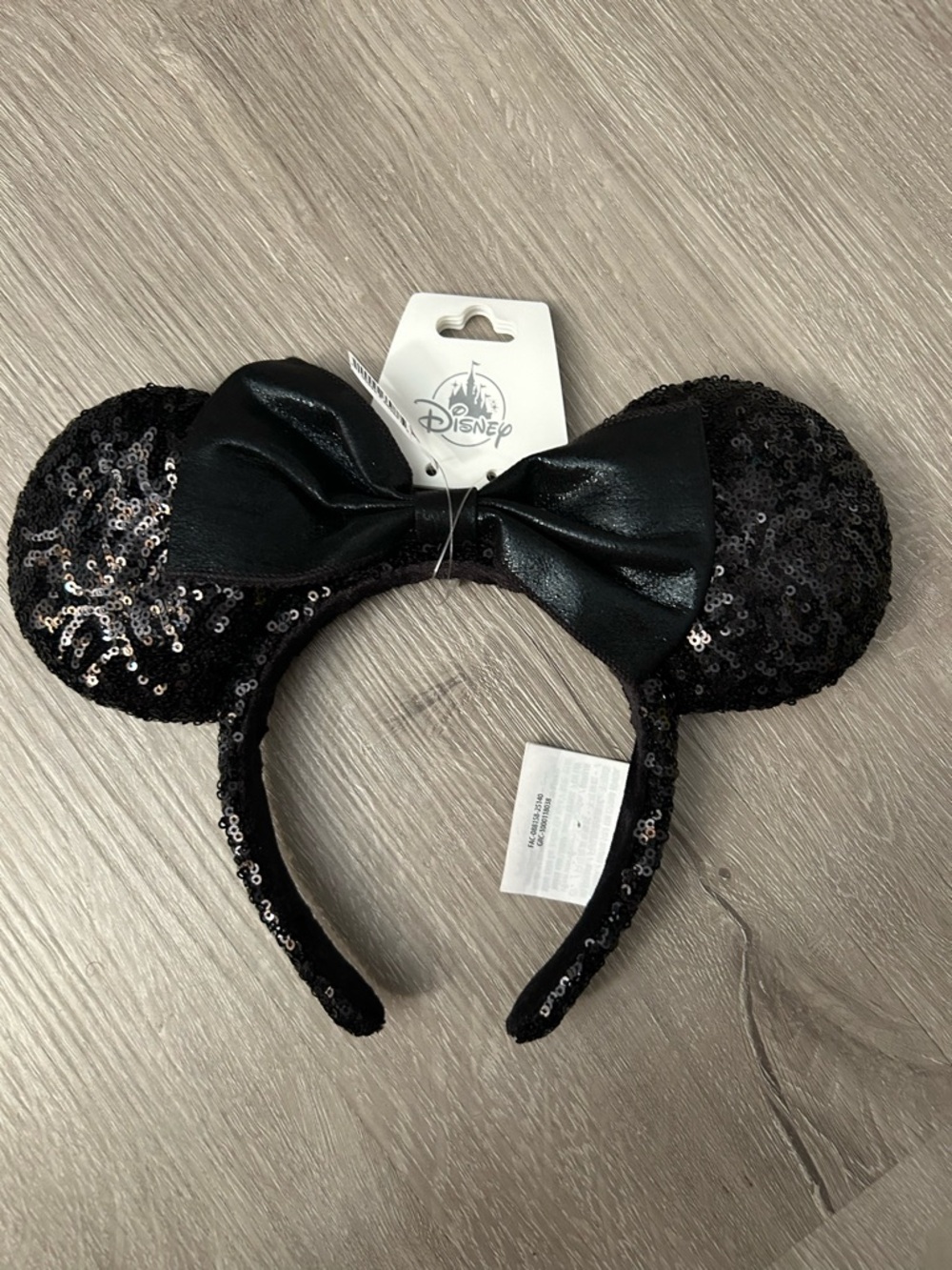 Disney Black Sequin Minnie Bow Headband
